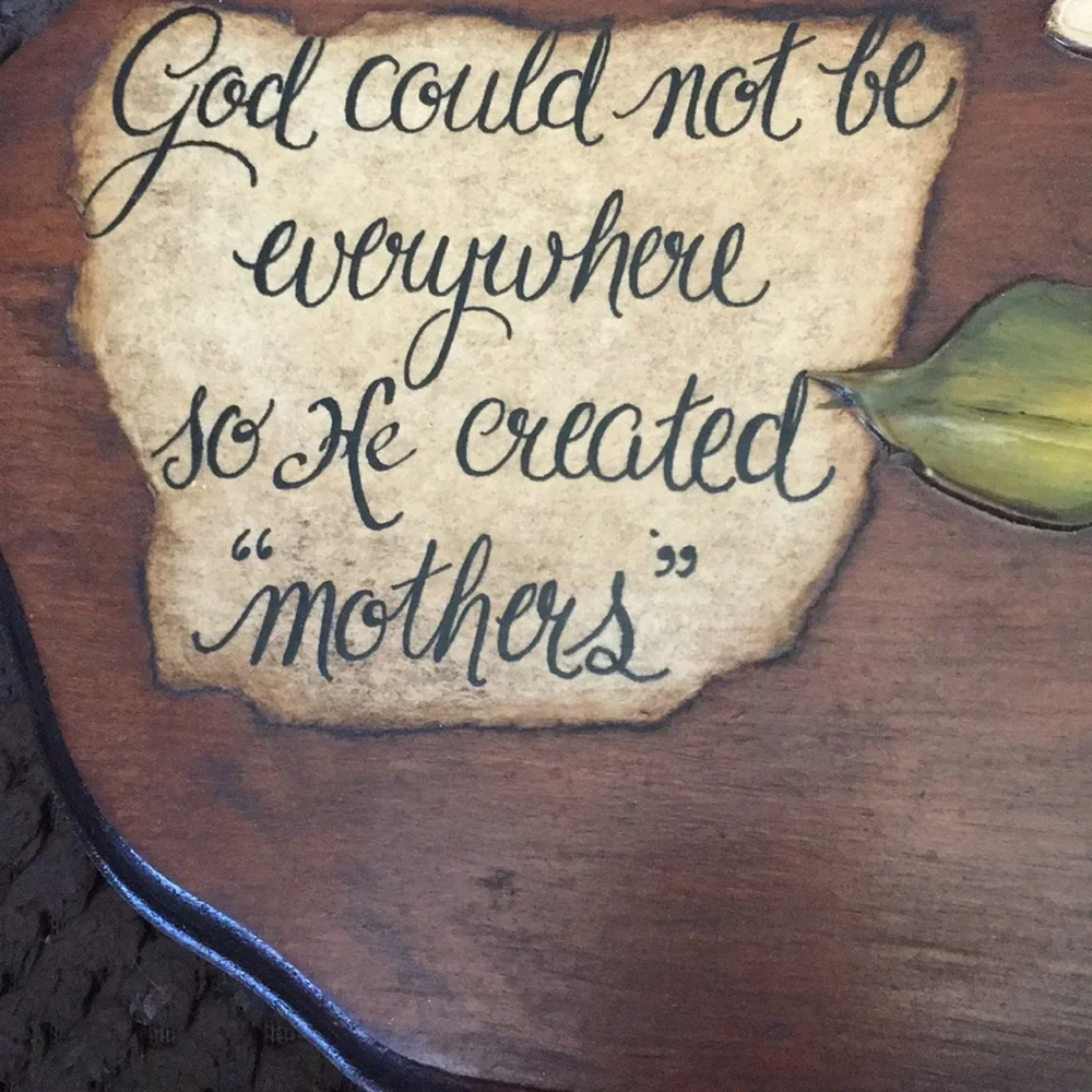 God created mothers plaque